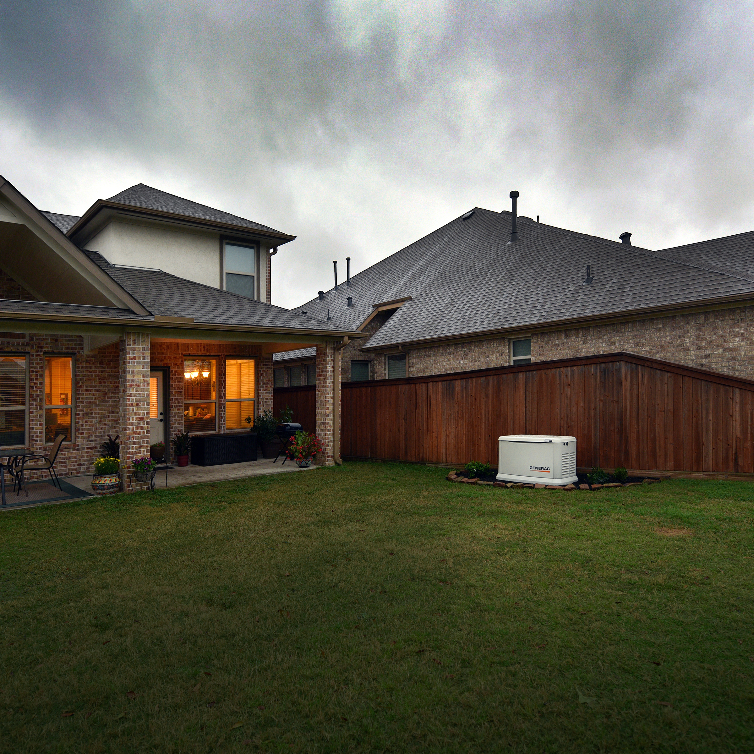 Generac Guardian standby generator sized for a Houston-area home
