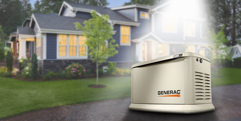 Generac standby generator installed at a Houston-area home